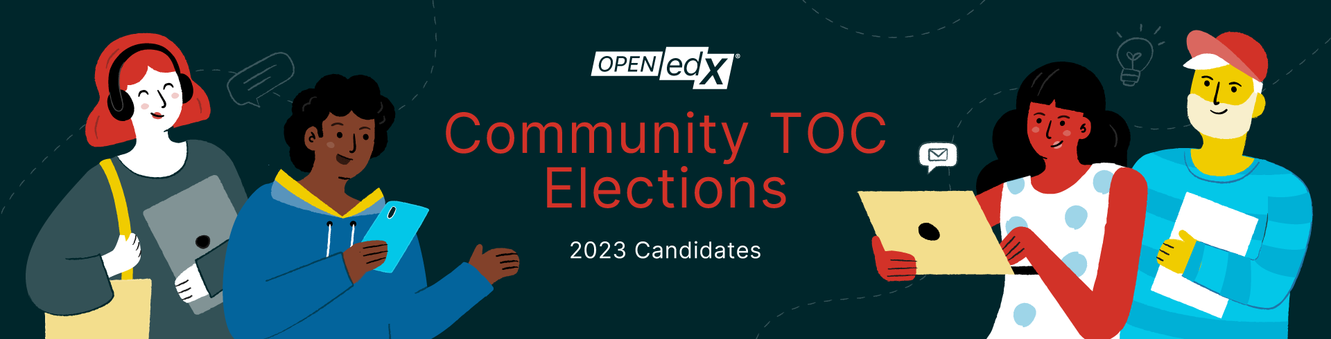 Illustrated banner for the Community TOC Elections